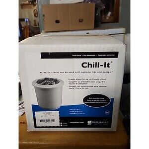 San Jamar Chill-It 2 Qt Crock Black CI7002BK New Restaurant Supply